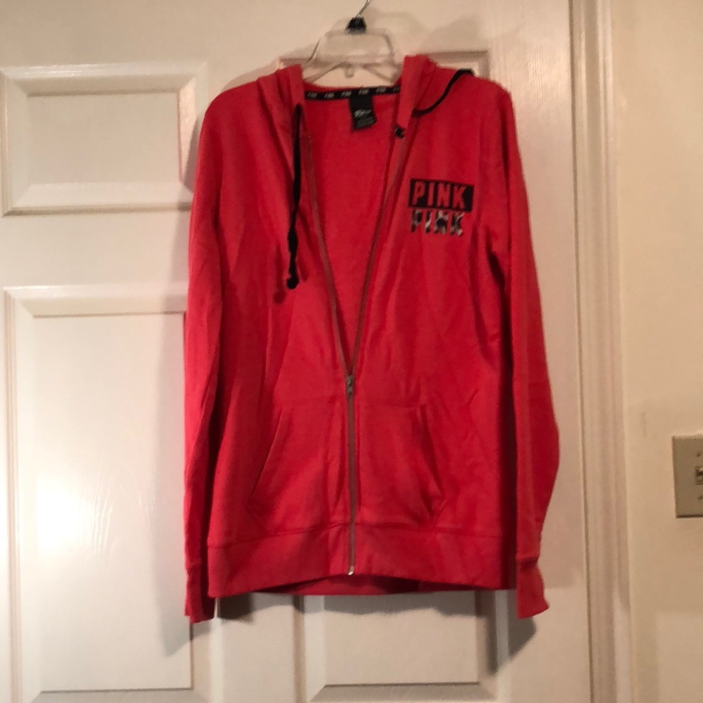 Pink Long Sleeve Zip-up